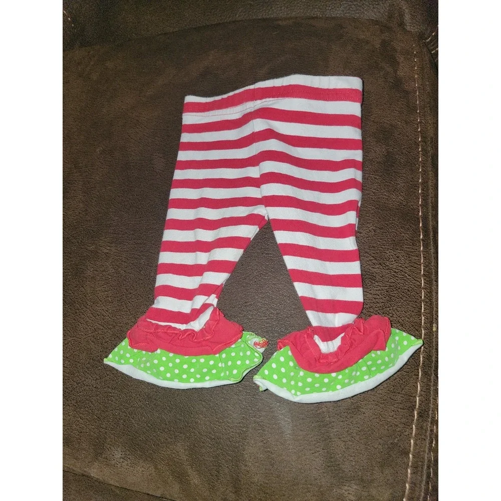 Rare editions holiday Christmas santa‎ tree outfit top leggings size 6 months